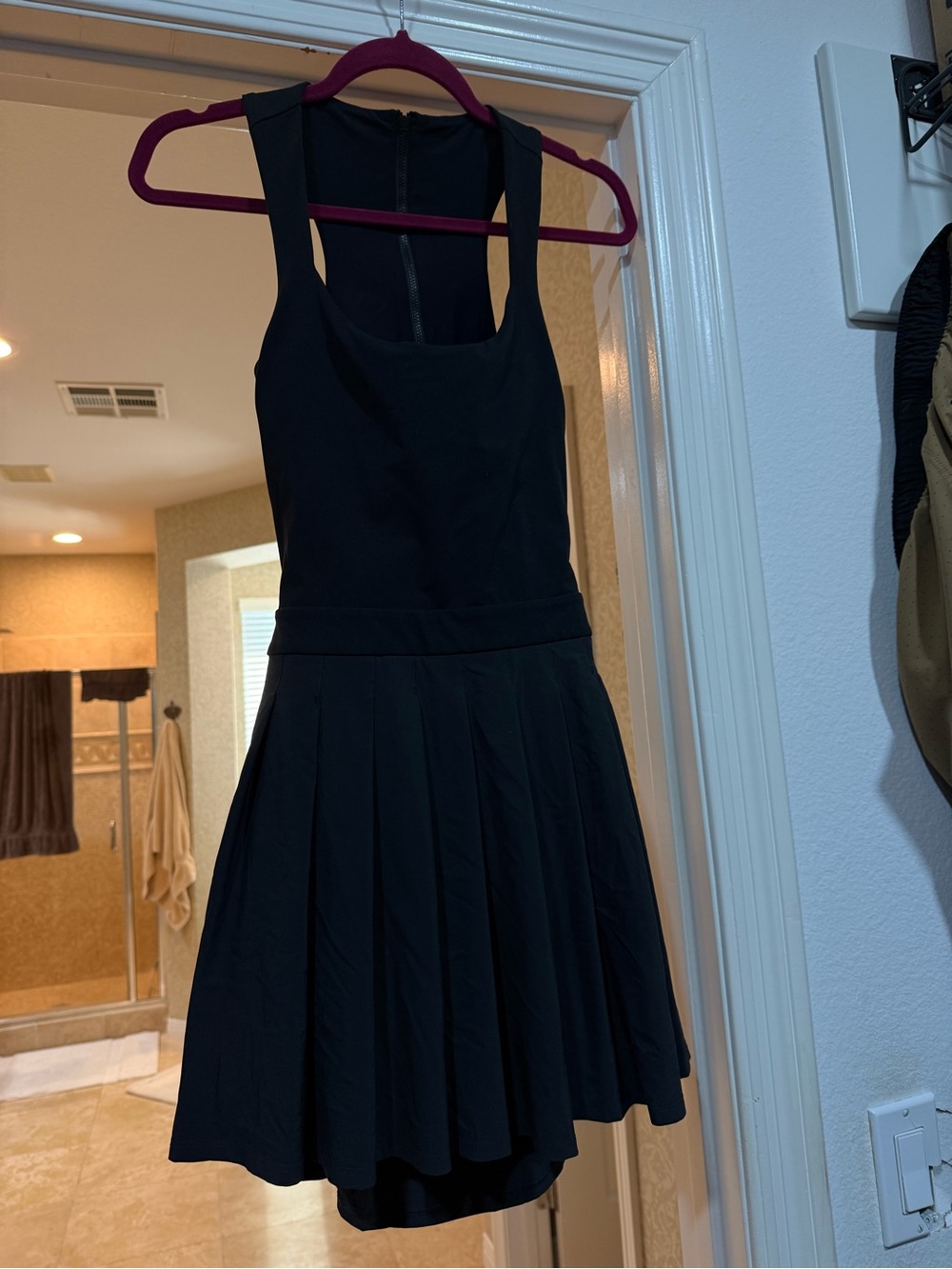 Vuori Black Pleated Mini Dress - Picture 4 of 5